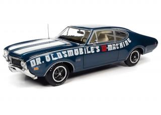 Oldsmobile Cutlass 442 Coupe 1969 2-dvéřové modrá  W-machine  1:18 Auto World