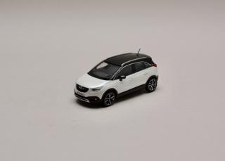 Opel Crossland X 2018 bílo-černá 1:43 i-scale