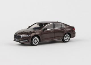 Škoda Octavia IV 2020 hnědá Maple metalíza 1:43 Abrex