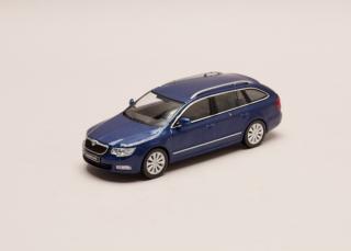 Škoda Superb II Combi 2008 (3T) metalíza modrá 1:43 IXO