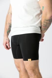 GoldBee Boxerky Dlouhé Black XXL, Černá