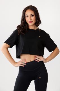 GoldBee Crop-Top Organic Black M, Černá