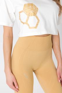 GoldBee Crop-Top Tugendhat Organic White&Gold L, Bílá