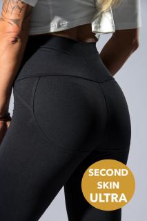 GoldBee Legíny Push-Up Second Skin Black 4XL, Černá