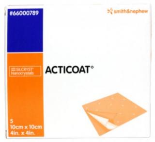 Acticoat krytí antimikrobiotický s nanokry 10 x 10cm 5 ks