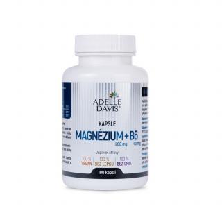 Adelle DAVIS Magnézium 200 mg + B6 40 mg 100 kapslí