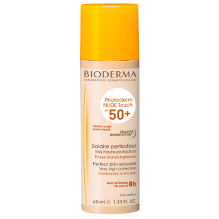Bioderma Photoderm Nude Touch ochranný tónovaný fluid pro smíšenou až mastnou pleť Light SPF 50+ 40 ml