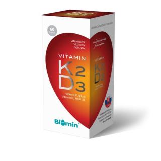 Biomin Vitamin K2+ D3 1000 I.U. 60 kapslí