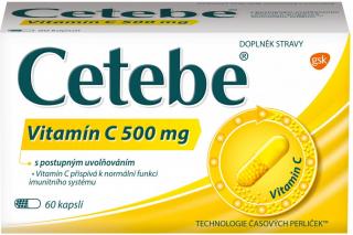 Cetebe vitamin C 500 mg s postupným uvolňováním 30 kapslí