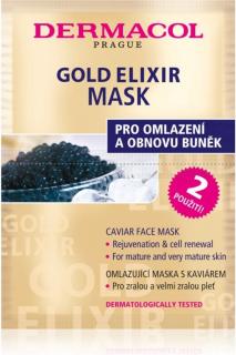 Dermacol Gold Elixir Caviar Face Mask omlazující maska s kaviárem 2 x 8 g