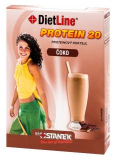 Dietline protein 20kokteil čokoláda - 3 sáčky