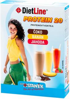Dietline protein 20kokteil vanilka - 3 sáčky