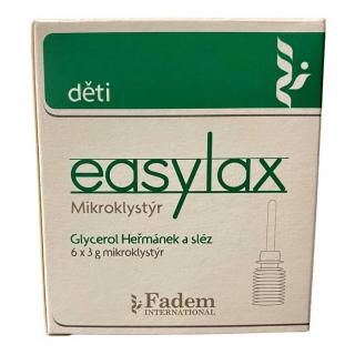Easylax Mikroklystýr Glycerol heřm./sléz děti 6x3 g