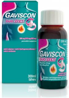 Gaviscon Duo Efekt 500mg/213mg/325mg por.sus.1 x 300ml