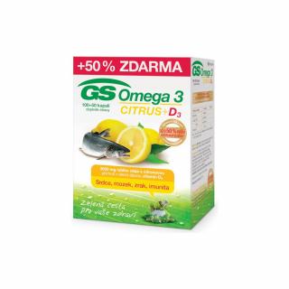 GS Omega 3 Citrus s vit.D 150 kapslí