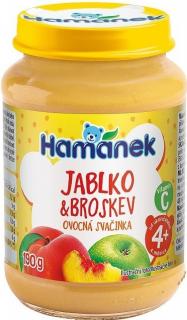 Hamánek Jablko & Broskev ovocná svačinka 190 g