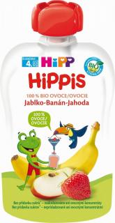 HiPP BIO 100% ovoce Jablko Banán Jahoda 100 g
