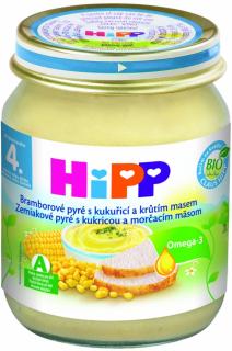 HiPP Bio Bramborové pyré s kukuřicí a krůtím masem 125 g