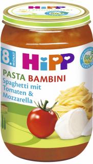 HiPP BIO Rajčata se špagetami a mozzarellou PASTA BAMBINI bezmasý 220 g
