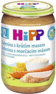 HiPP BIO Zelenina s krůtím masem 220 g