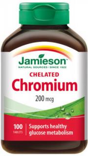 Jamieson Chrom v chelátové formě 200 mcg 100 tablet