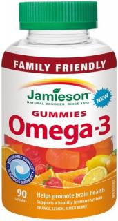 JAMIESON Omega-3 Gummies želatinové pastilky 90 ks