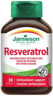 Jamieson Resveratrol 50 mg extr.z červ.vína 30 kapslí