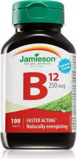Jamieson Vitamín B12 kyanokobalamín 250mcg 100 tablet