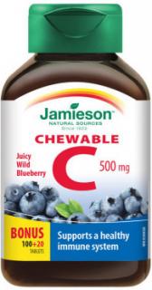Jamieson Vitamín C 500 mg borůvka cucací 120 tablet