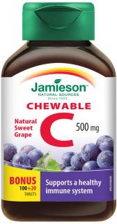 Jamieson Vitamín C 500 mg s přích. hrozn. vína 120 tablet