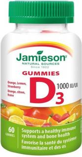 Jamieson Vitamin D3 Gummies 60 žvýkacích tablet