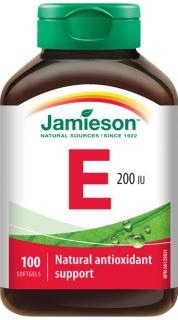 Jamieson Vitamín E 200 IU 100 kapslí