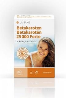 Livsane Betakaroten 25000 Forte vysoká dávka 60 kapslí