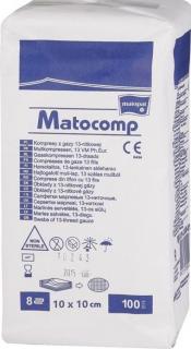 Matocomp komprese z gázy 10 x 10cm 100 ks