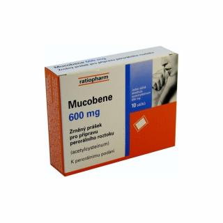 Mucobene 600 mg por.gra.sol.scc. 10 x 600 mg