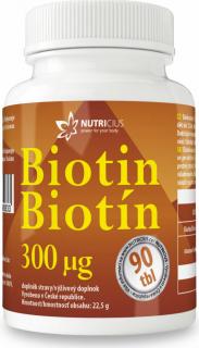 Nutricius Biotin 300µg 90 tablet