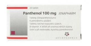 Panthenol 100 mg Jenapharm por.tbl.nob. 20 x 100 mg