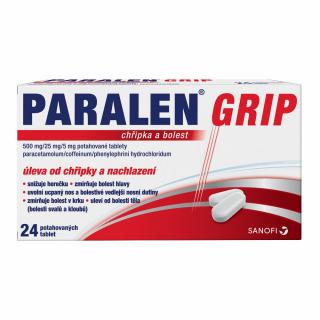 Paralen GRIP Chřipka a bolest 500 mg/25 mg/5 mg tbl.flm.24