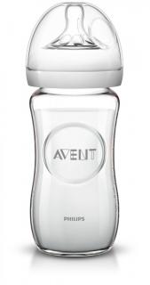 Philips Avent skleněná láhev Natural bez BPA SCF673/17 Transparentní 240ml