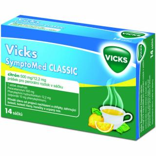 Vicks Symptomed Classic Citrón 500 mg/12,2 mg por.plv.sol.14