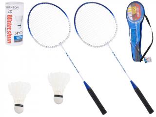 Badmintonové rakety + pouzdro na míčky