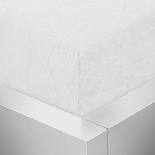 Bavlněné prostěradlo FROTÉ 120x200 cm s gumou - bílá