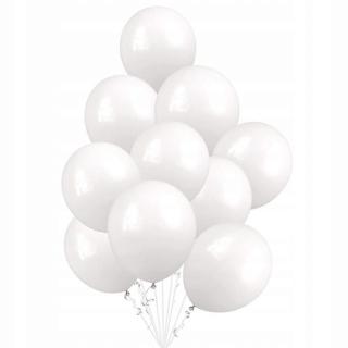 Bílé svatební balónky - 10 ks