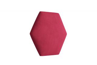 Čalouněný panel Hexagon Trinity 40,5 cm x 35,3 cm - Rubínová 2324