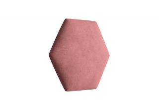Čalouněný panel Hexagon Trinity 40,5 cm x 35,3 cm - Tmavá růžová 2323