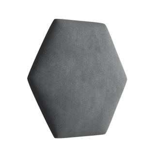 Čalouněný panel Hexagon Trinity 40,5 cm x 35,3 cm - Tmavá šedá 2315