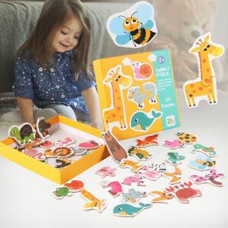 Dětské puzzle dvoudílné - Zvířátka safari