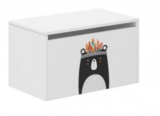 Dětský box na hračky 69 x 40 x 40 cm - Panda