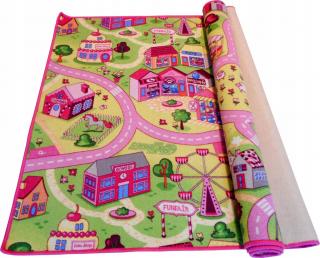 Dětský koberec 120 x 160 cm - Růžové městečko 03