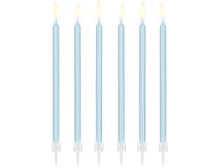 Dortové svíčky - modrá 14cm, 12ks